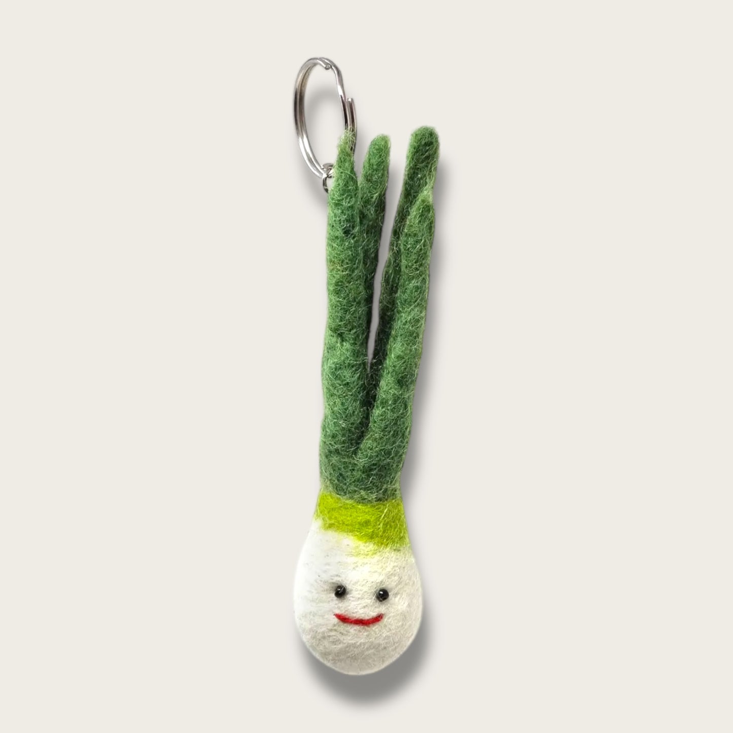 Spring Onion Handmade Felt Keychain
