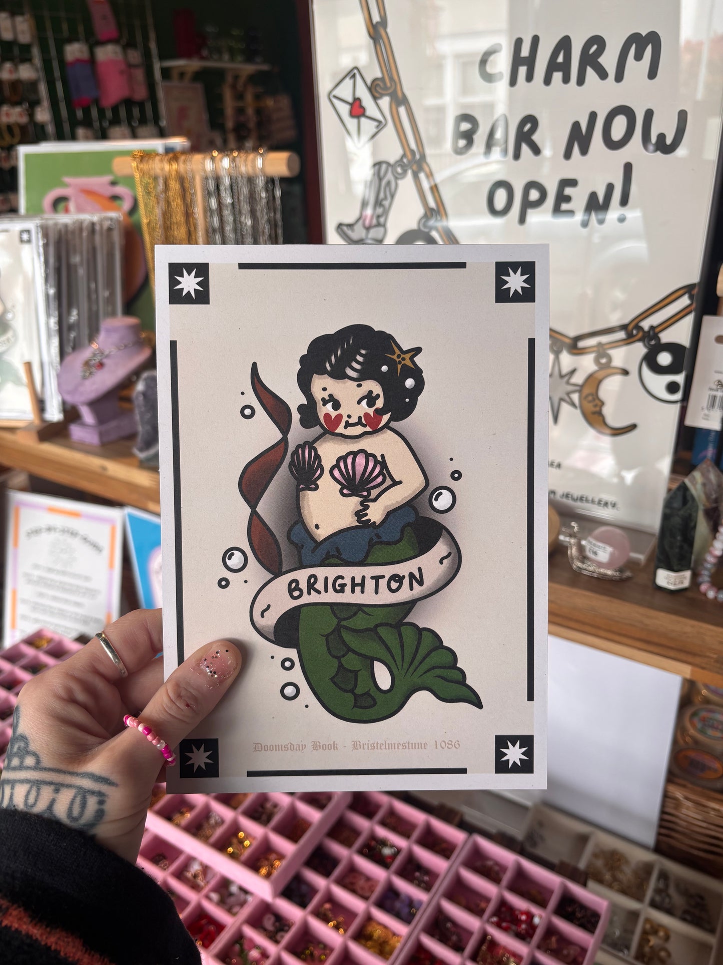 Mermaid Kewpie - Brighton Print A5