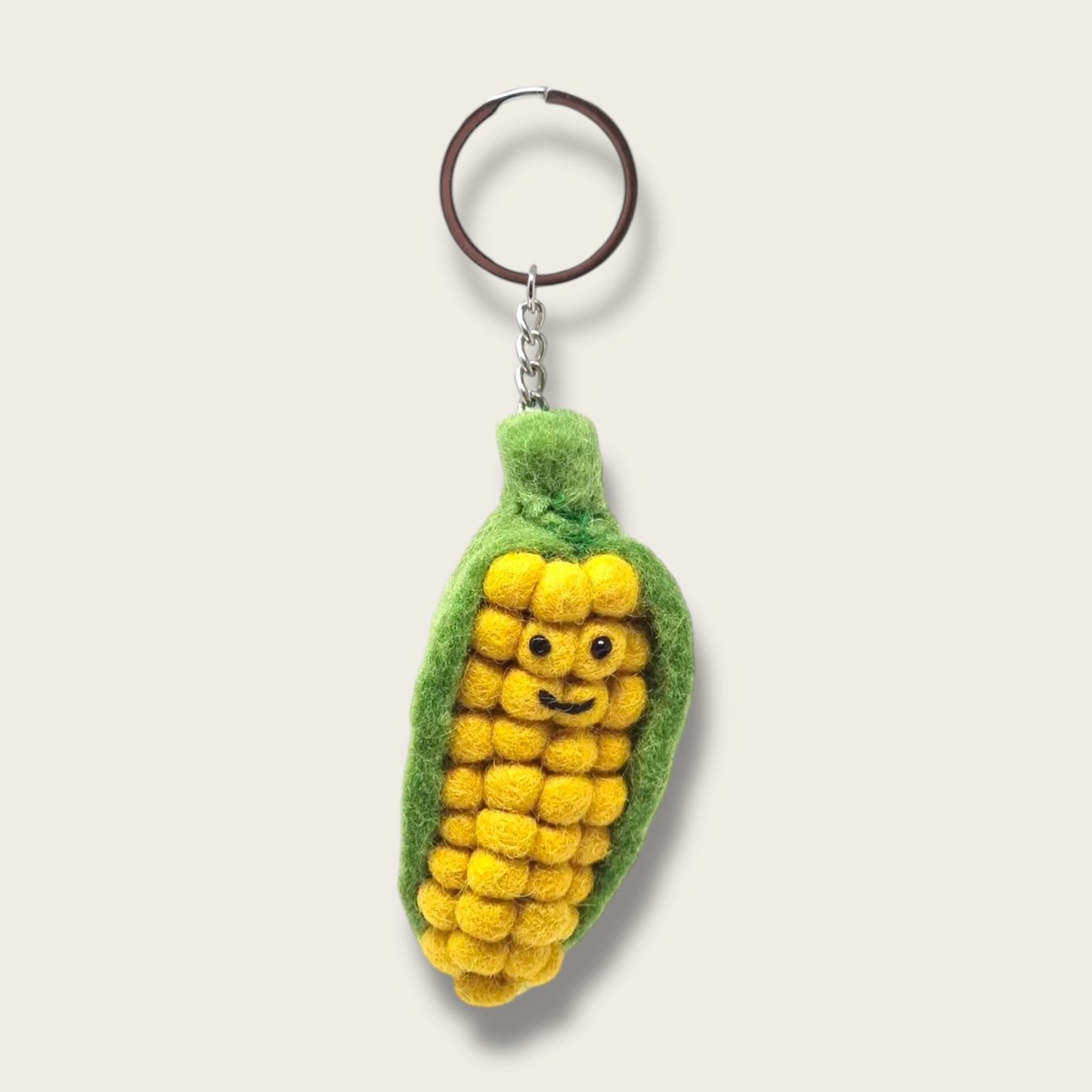 Sweetcorn Handmade Felt Keychain