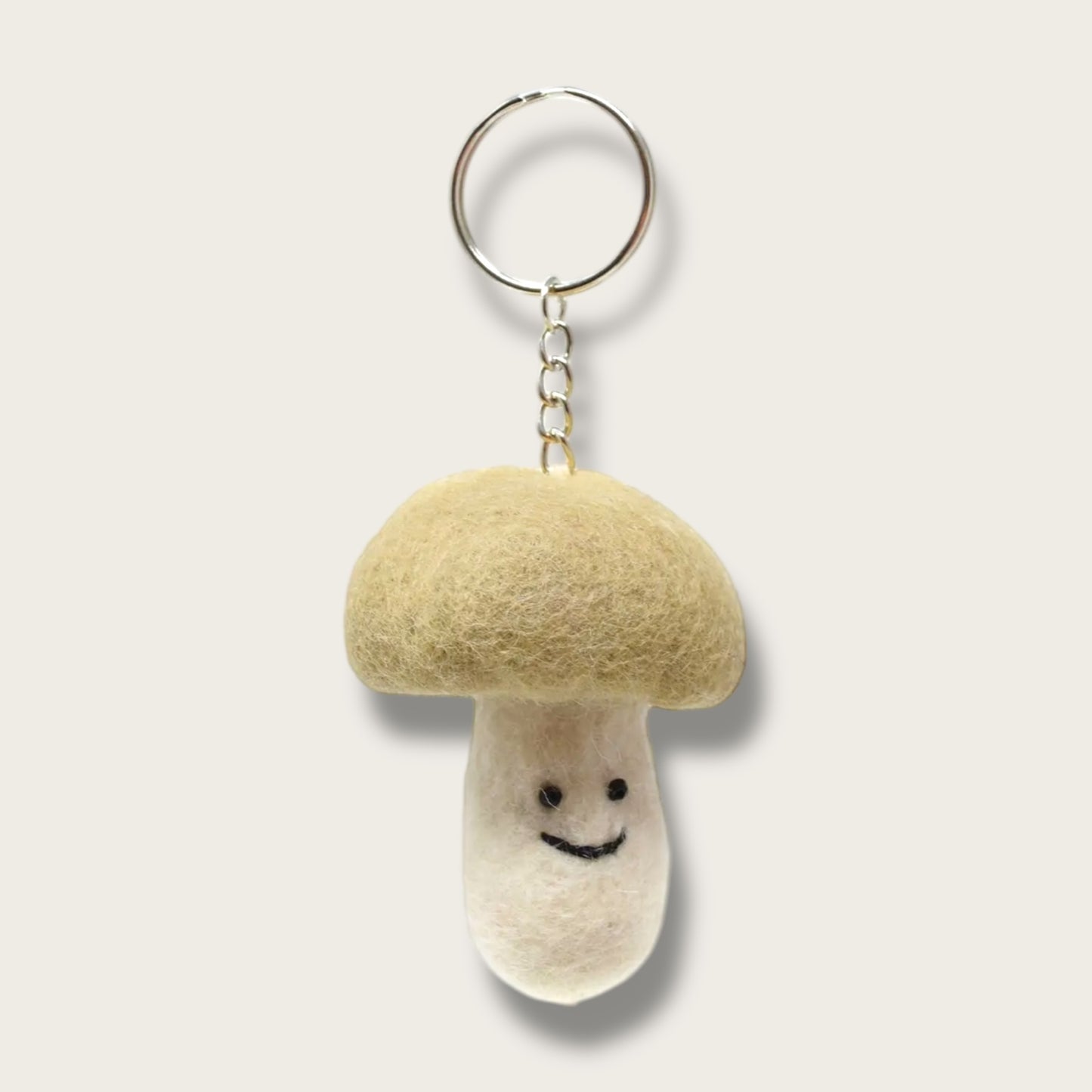 Mushroom Handmade Felt Keychain
