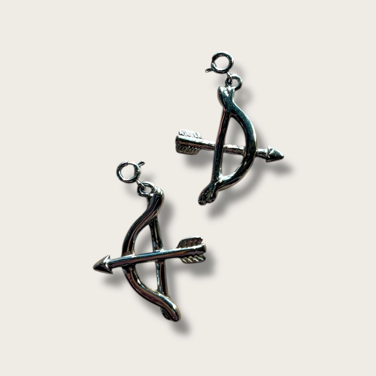 Bow & Arrow Charm 1pc - Stainless Steel