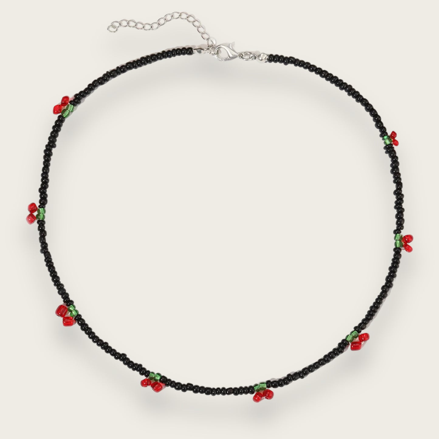 Mini Cherries Beaded Necklac