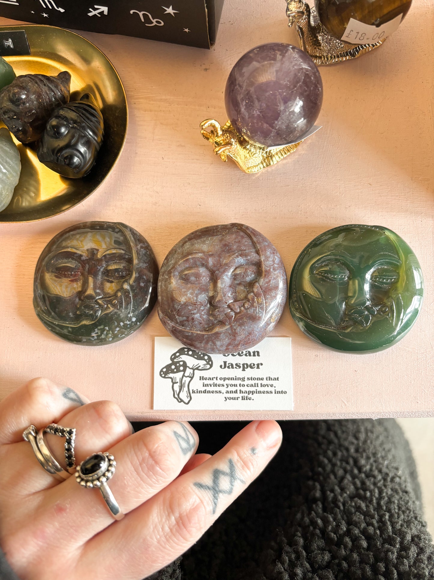 Ocean Jasper Moon Face