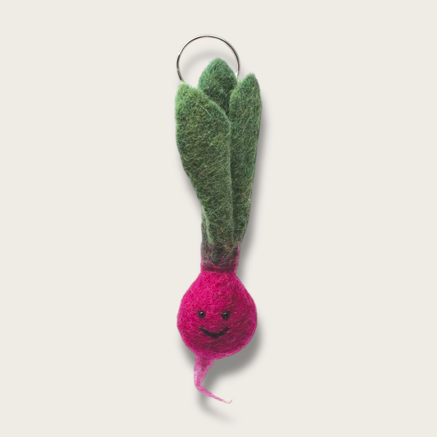 Radish Handmade Felt Keychain