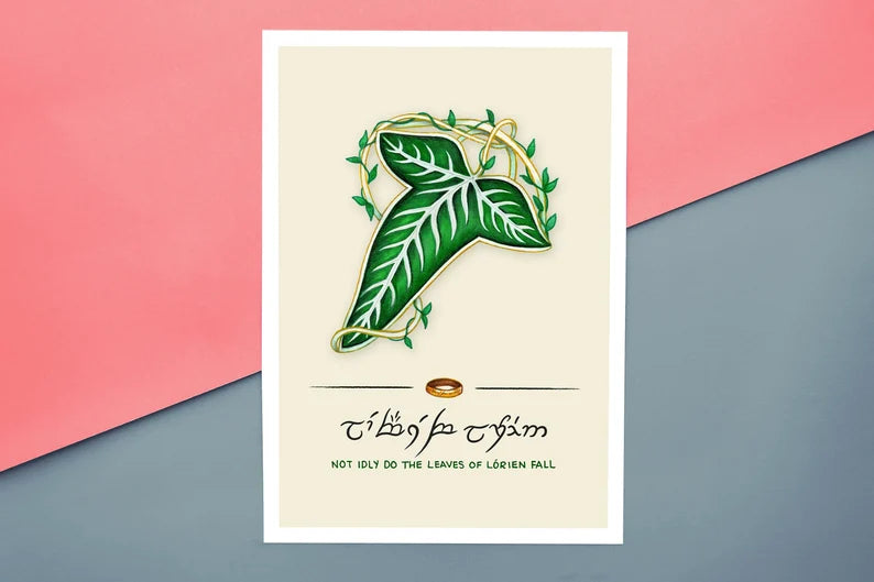 Leaf Of Lorien A5 Print