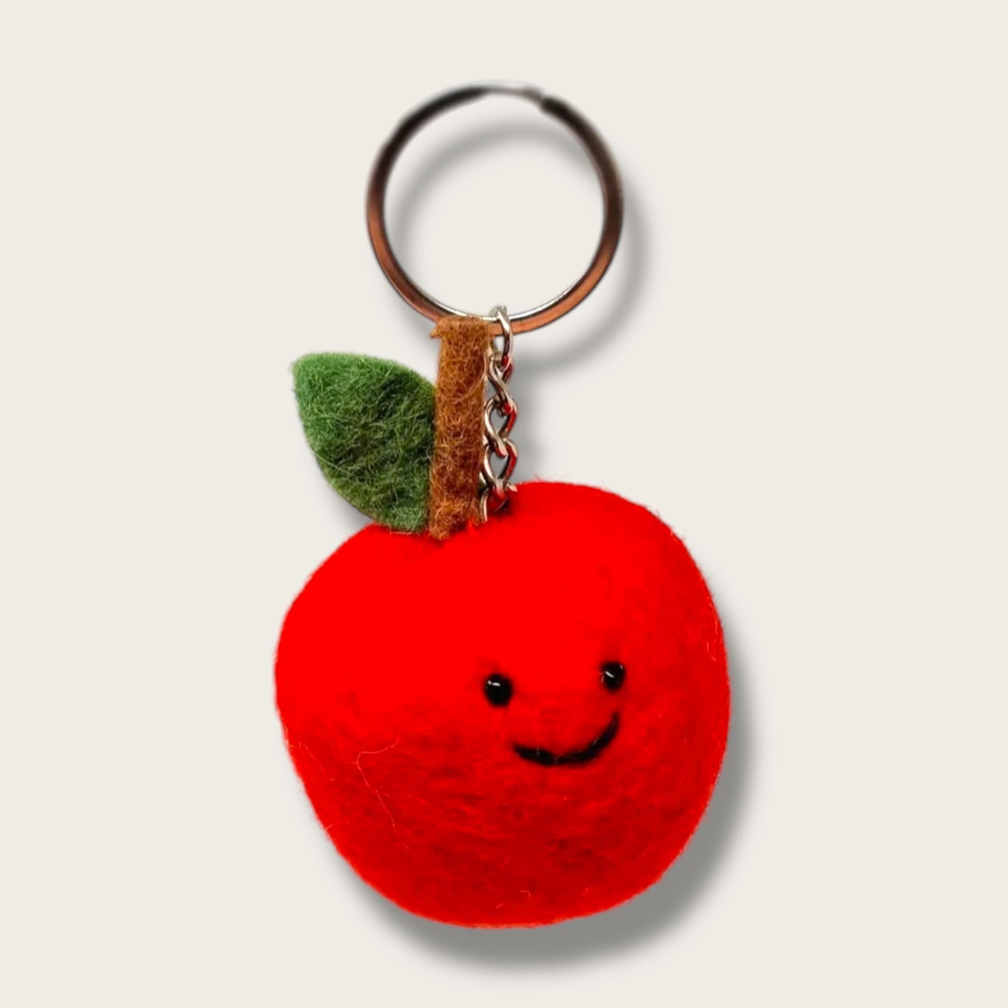 Apple Handmade Felt Keychain