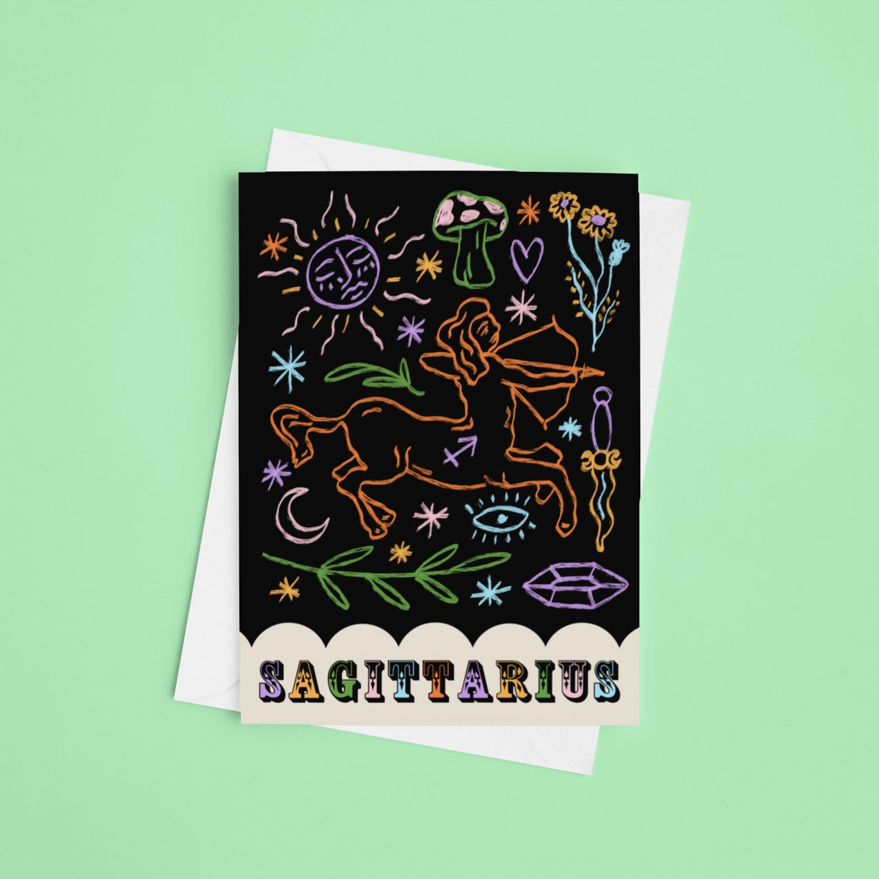 Sagittarius Zodiac Greeting Card