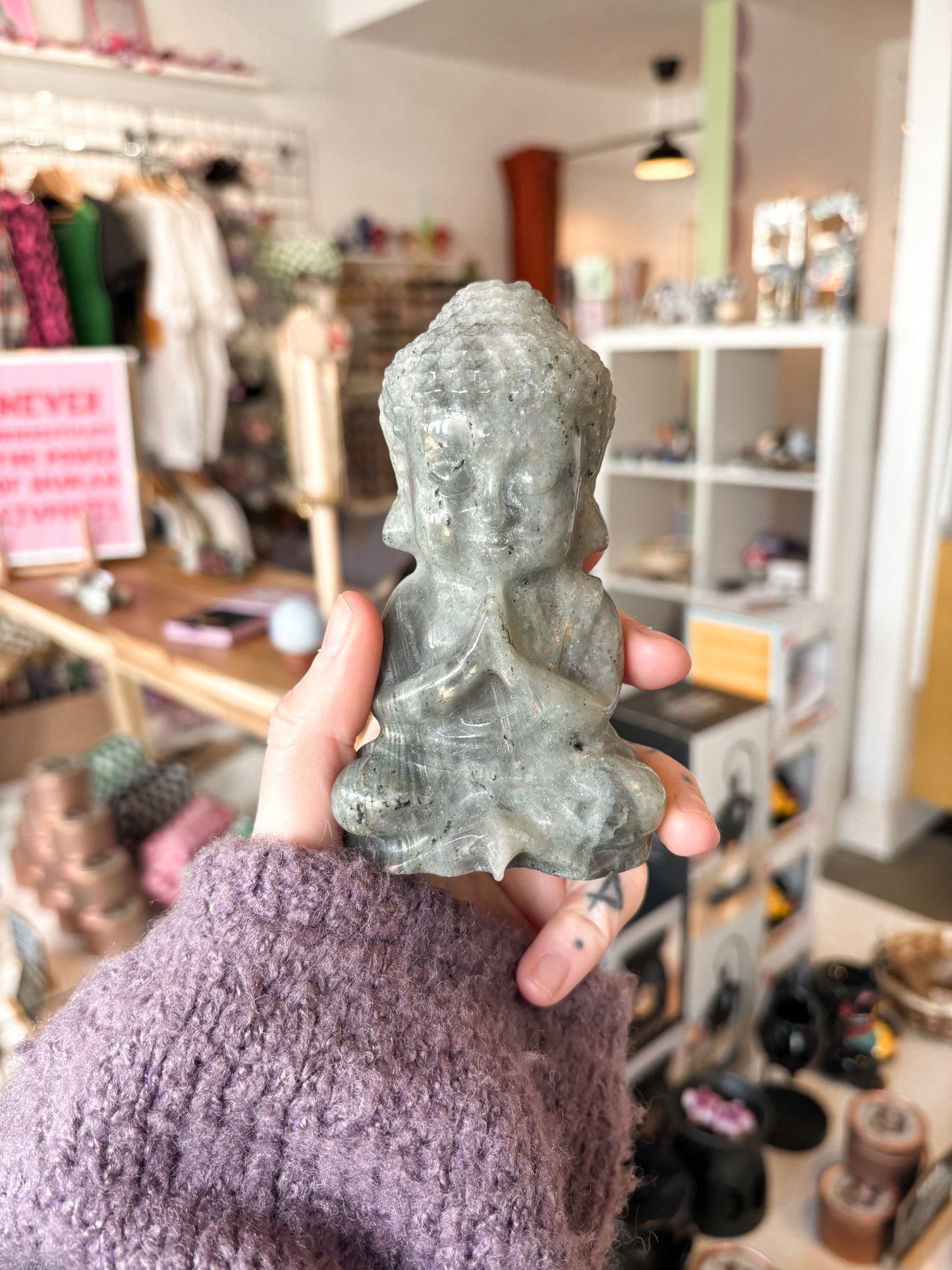 Labradorite Buddha