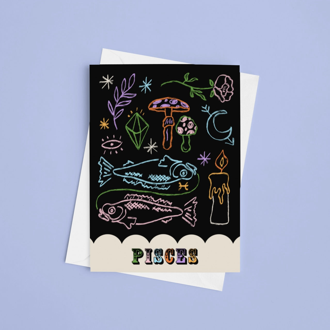 Pisces Zodiac Greeting Card
