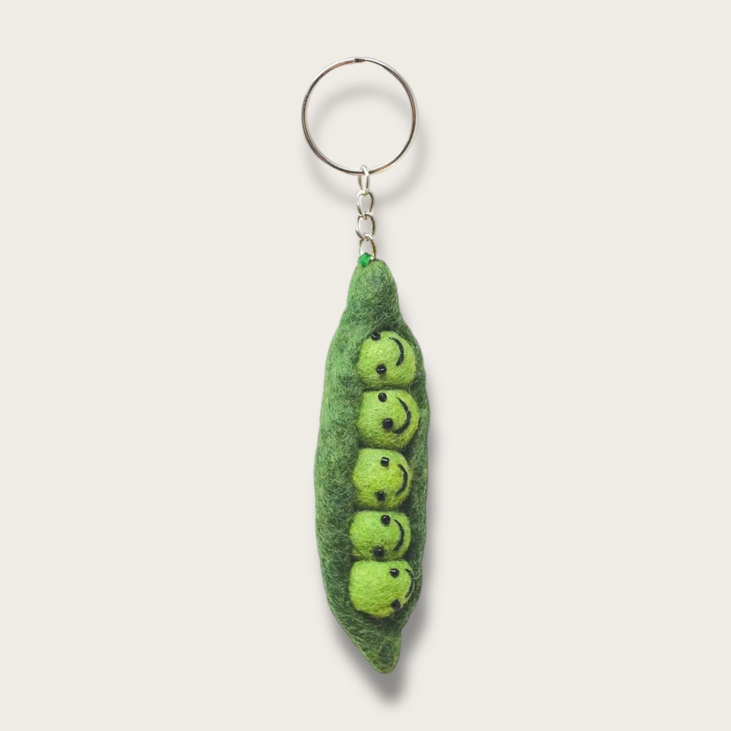 Peas In A Pod Handmade Felt Keychain