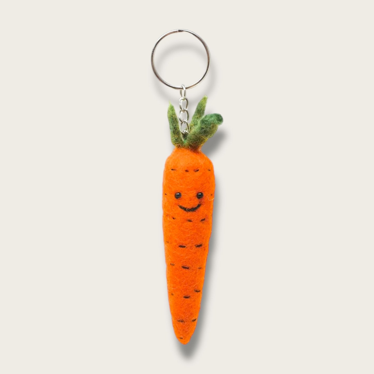 Carrot Handmade Felt Keychain
