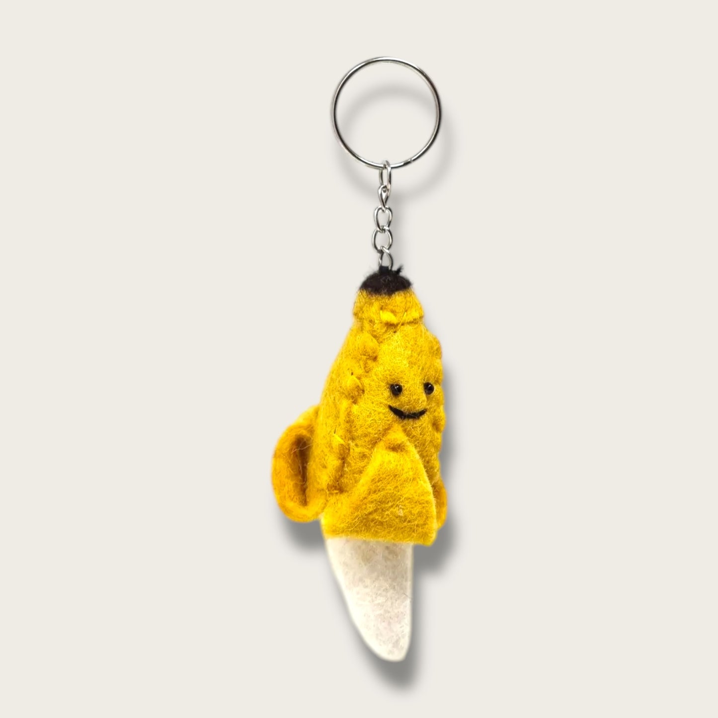 Banana Handmade Felt Keychain