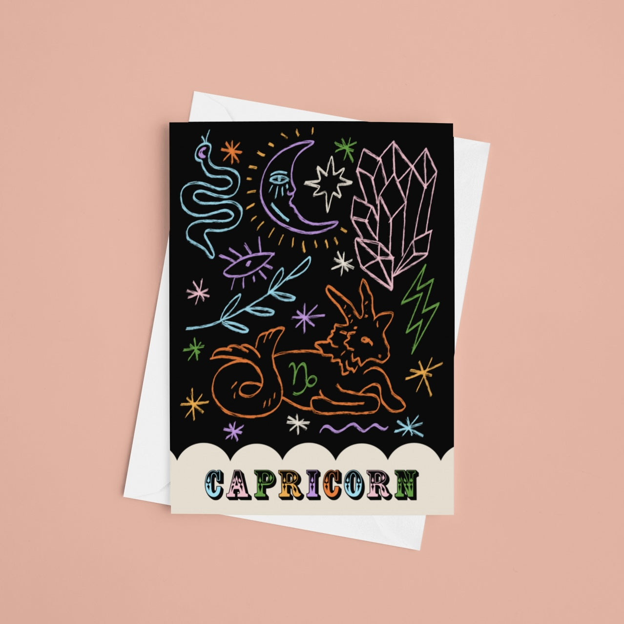 Capricorn Zodiac Greeting Card