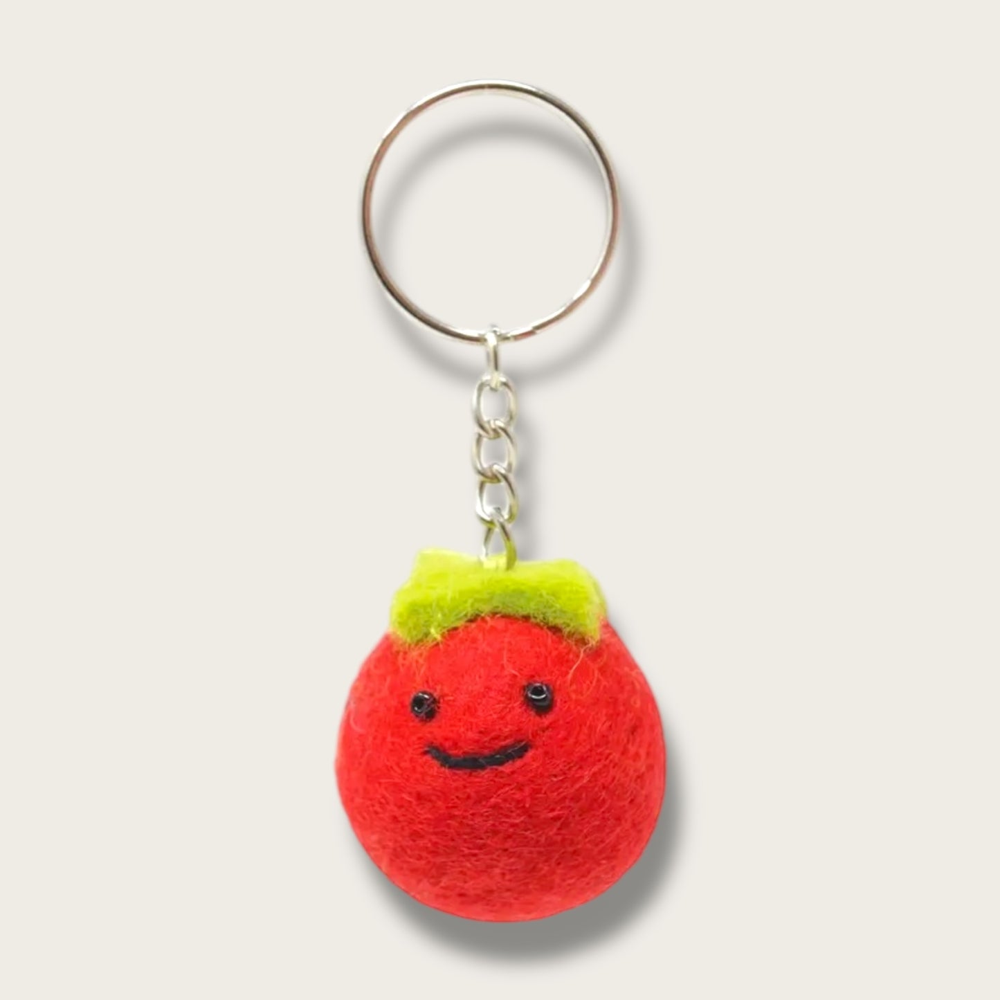 Tomato Handmade Felt Keychain