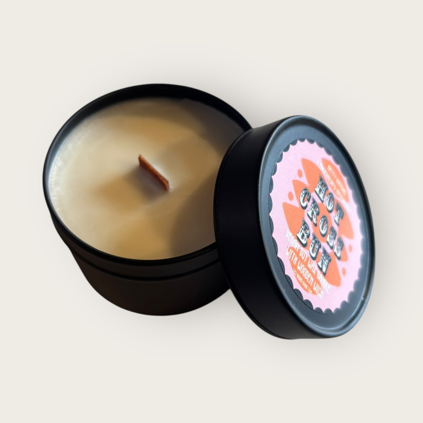 Hot Cross Bun Candle