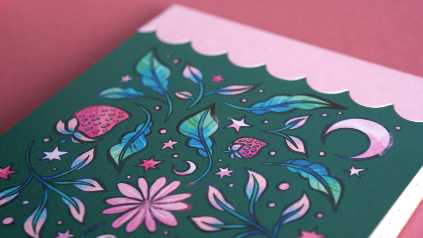 Strawberry - Dotted Notebook