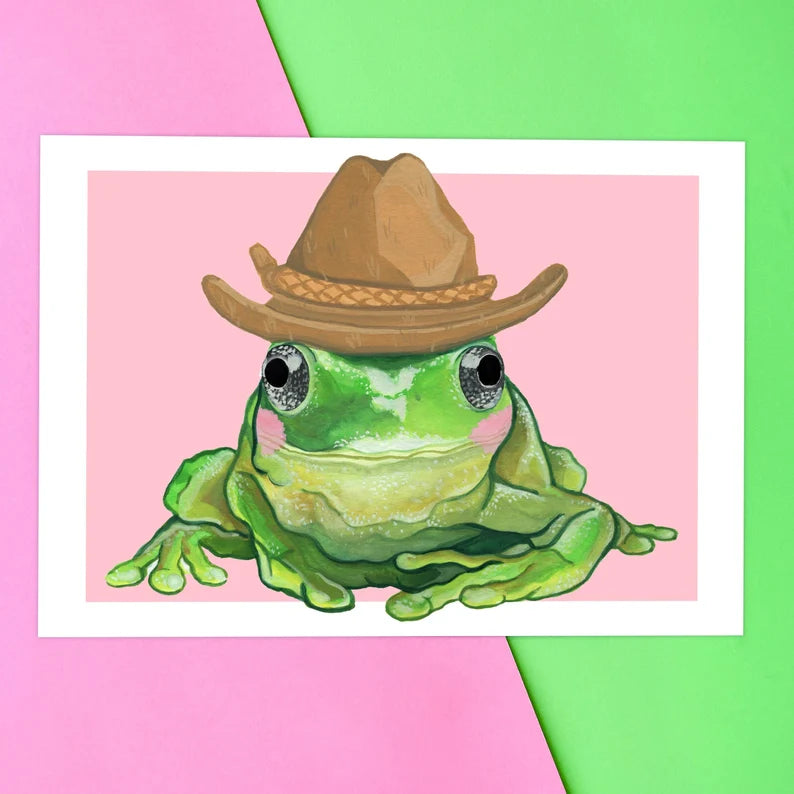 Cowboy Froggy A5 Print