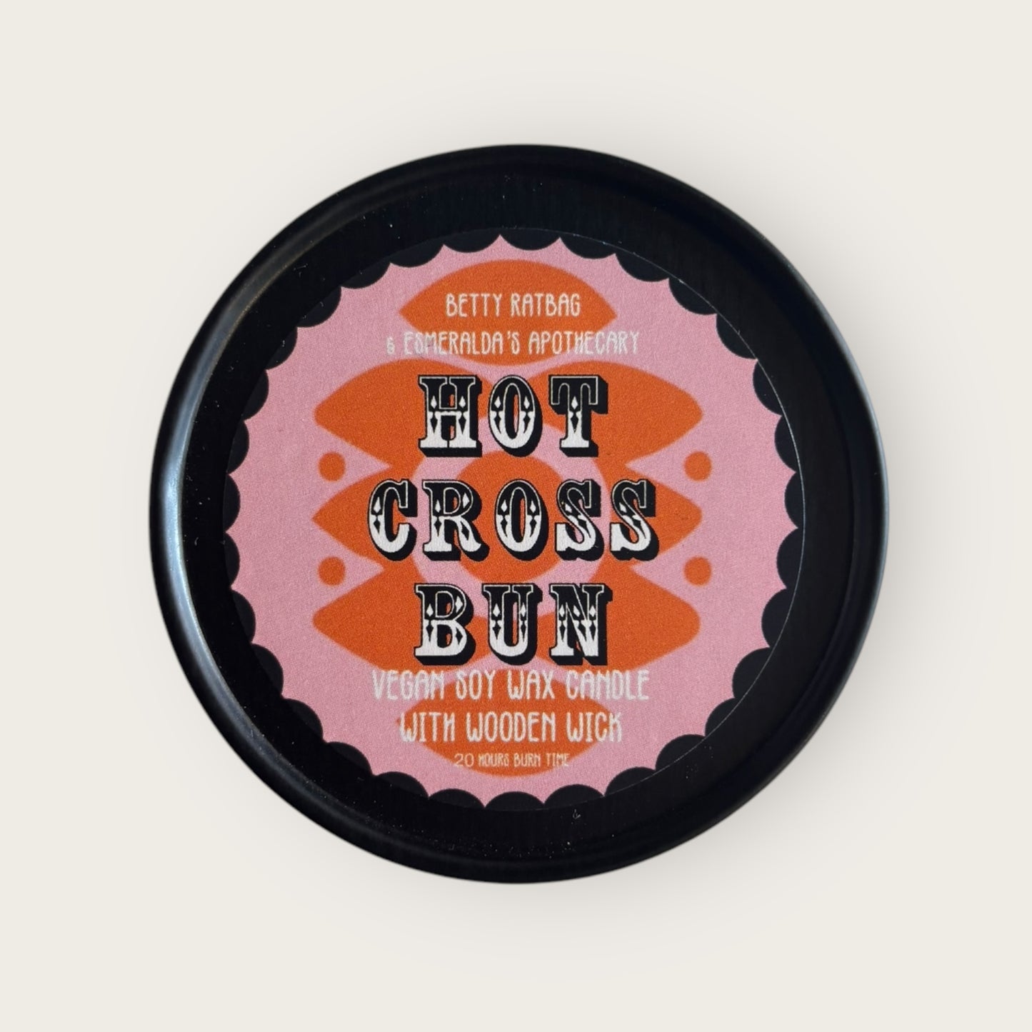 Hot Cross Bun Candle