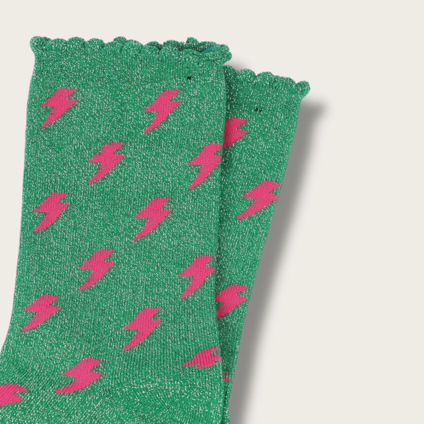 Lightning Bolt Green/Pink Women’s Socks