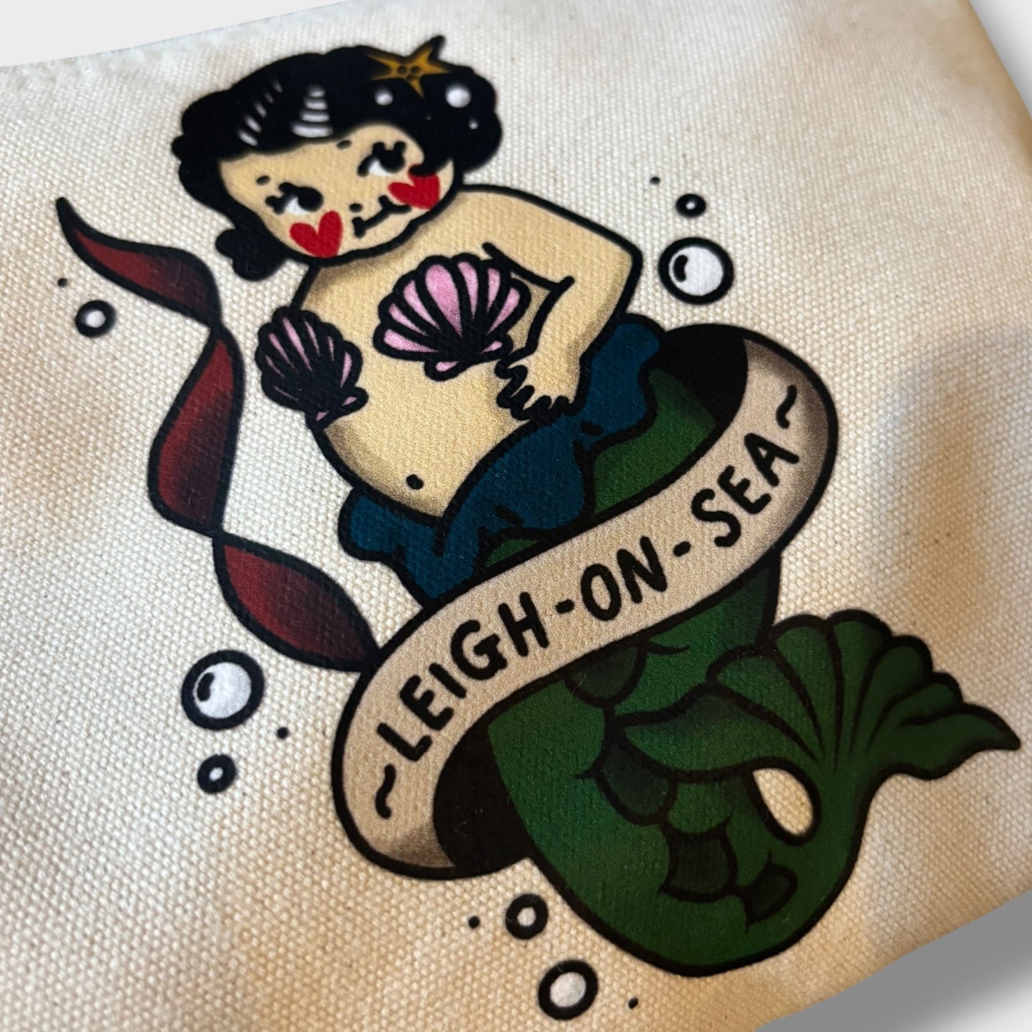 Mermaid Leigh-On-Sea Canvas Pouch