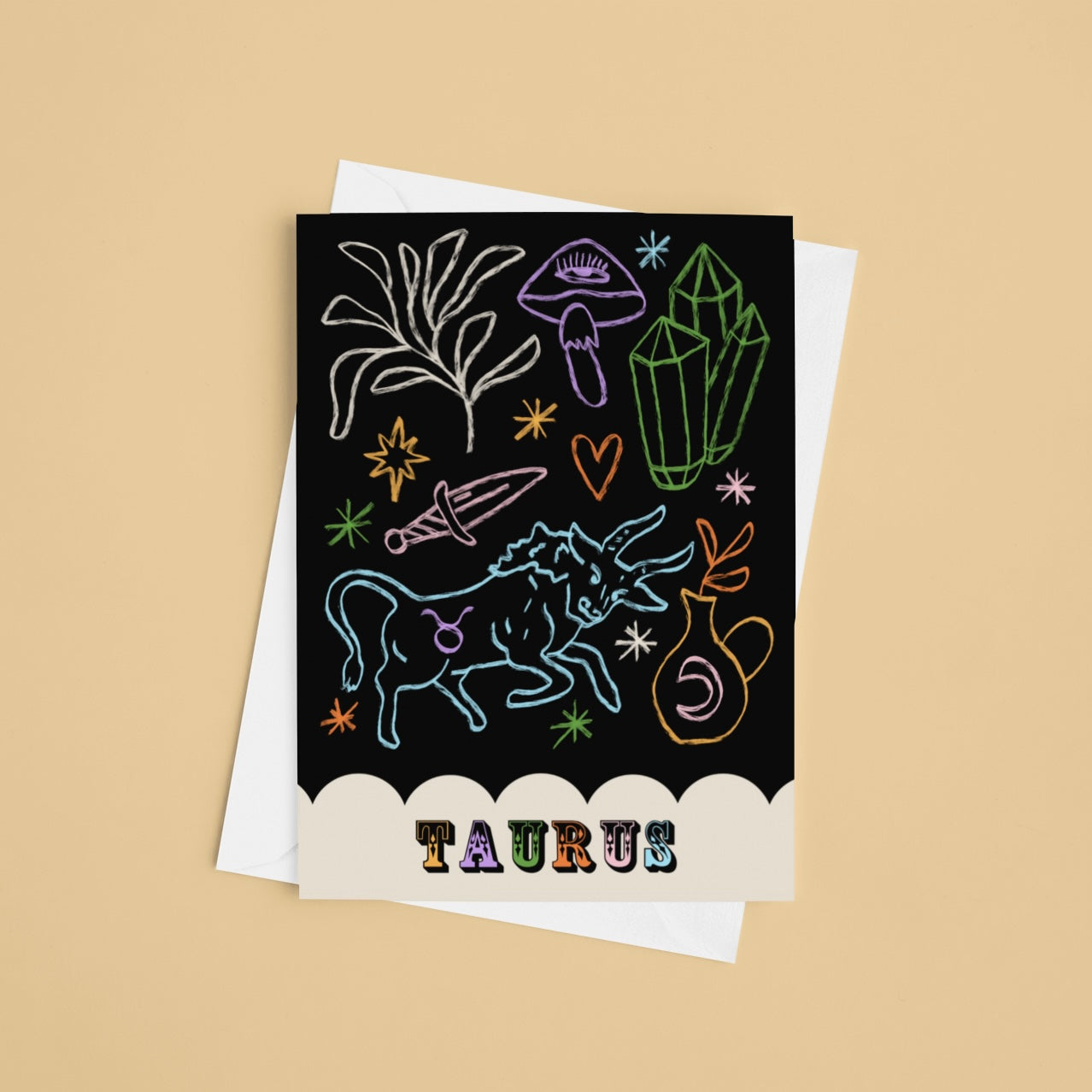 Taurus Zodiac Greeting Card