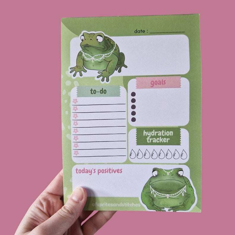 Sad Toad Daily Planner