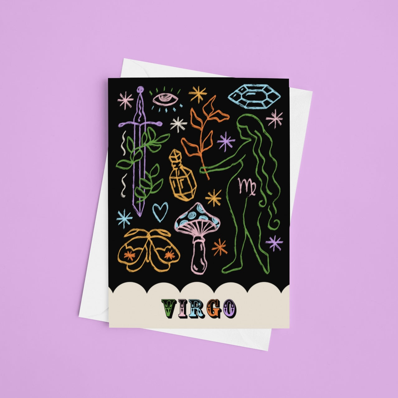 Virgo Zodiac Greeting Card
