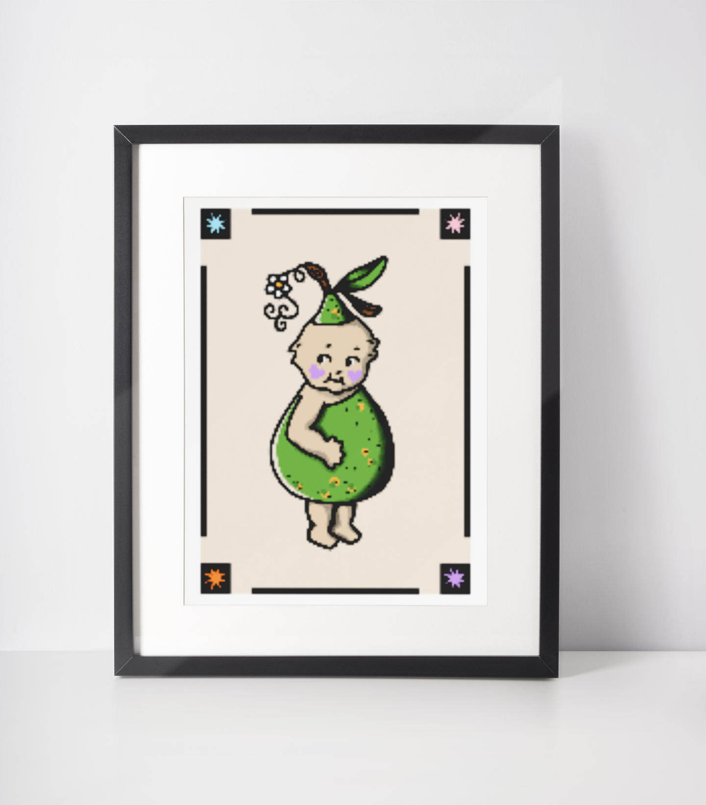 Pear Kewpie Print A5