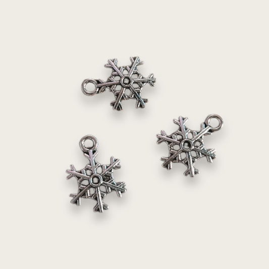 Snowflake Charm 1pc - Silver Tone