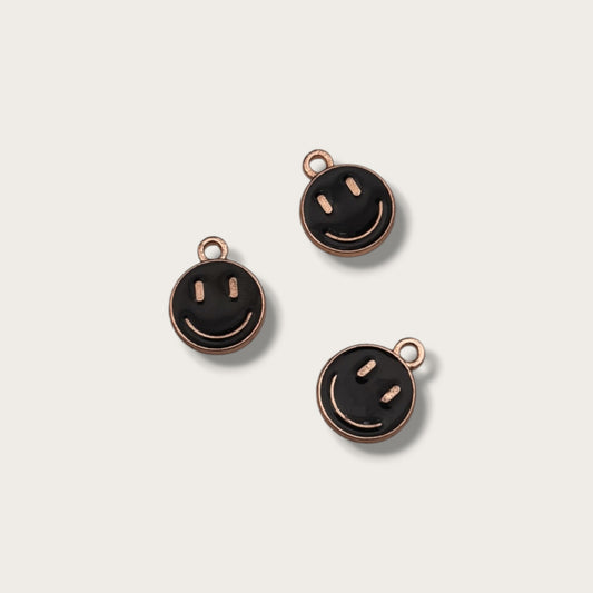 Smiley Charm 1pc - Gold Tone