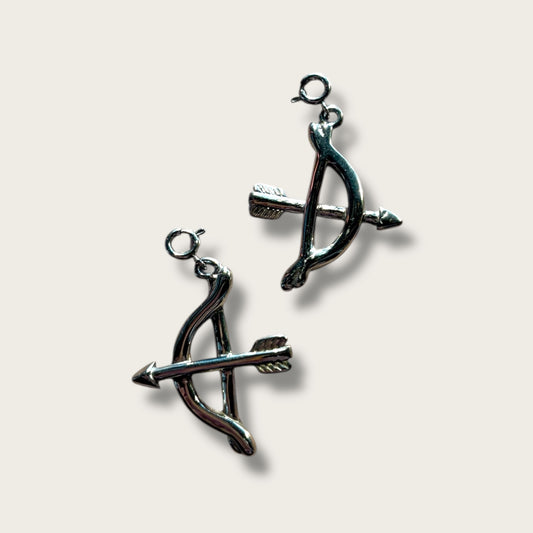 Bow & Arrow Charm 1pc - Stainless Steel