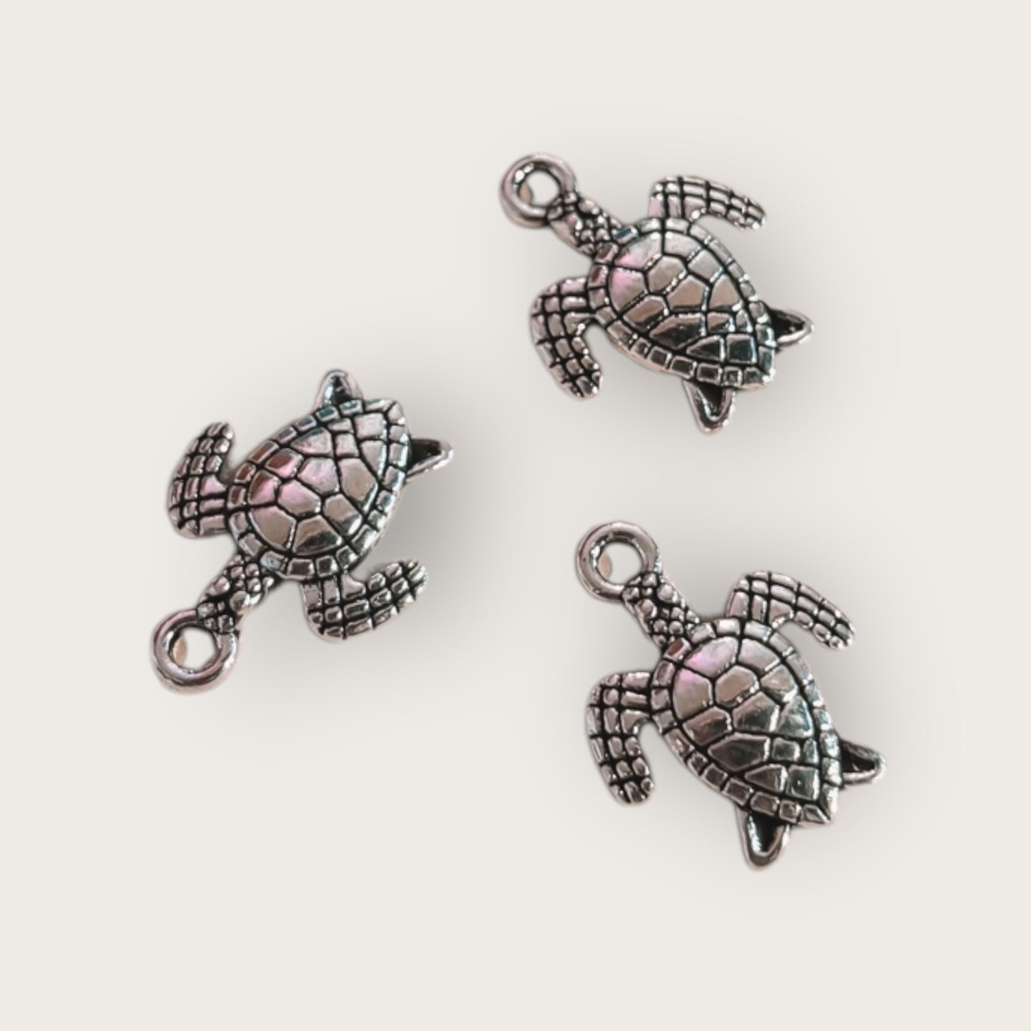 Turtle Charm 1pc - Silver Tone