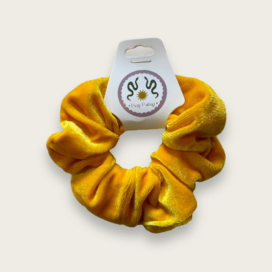 Velvet Scrunchy - Yellow