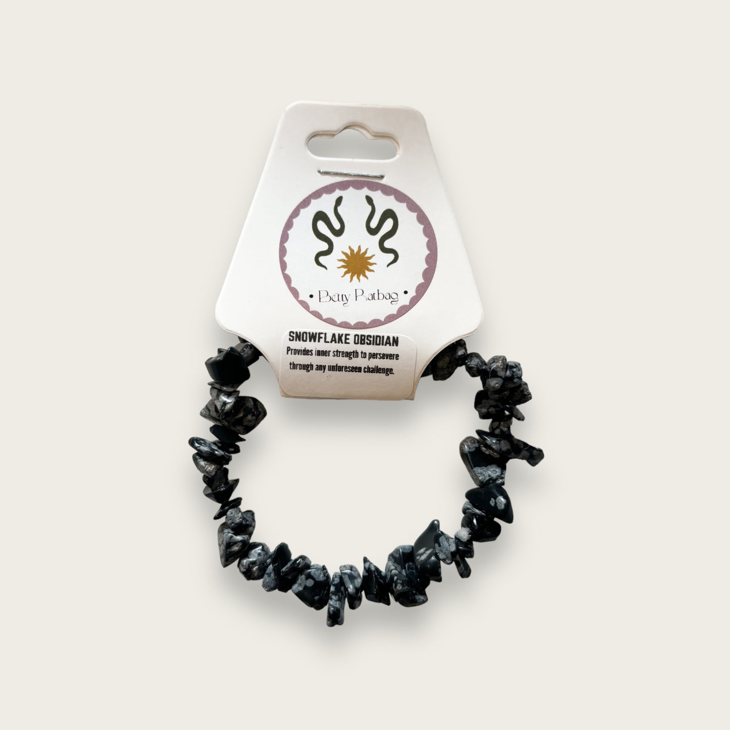 Snowflake Obsidian Bracelet