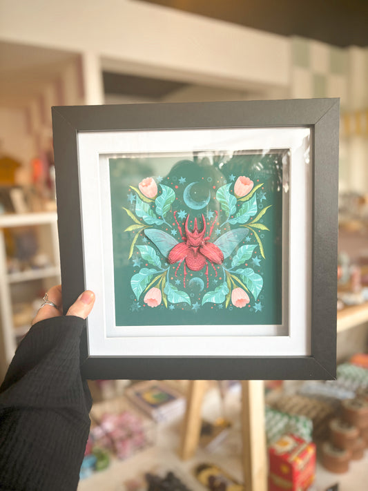 Beatle 3D Framed Print By Flutter & Fern