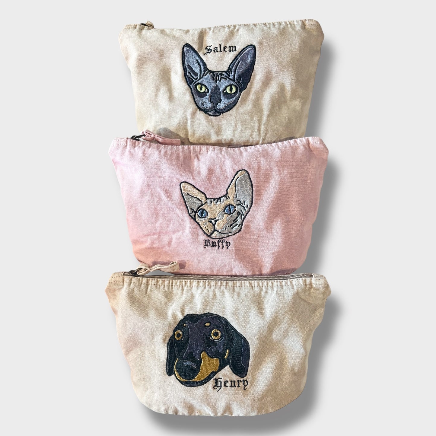 Custom Pet Embroidered Pouch