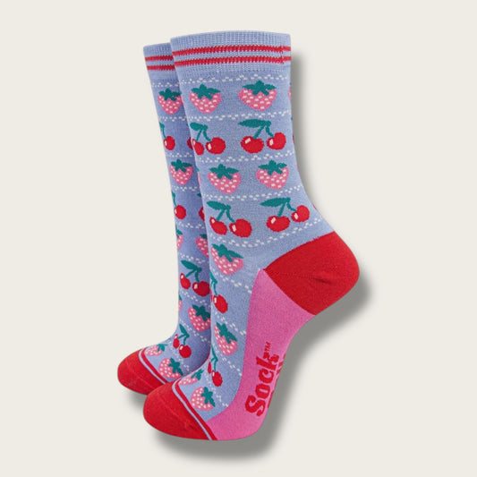 Women’s Socks Strawberries & Cherries