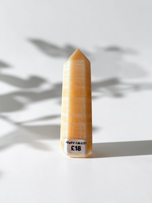 Honey Calcite Crystal Tower