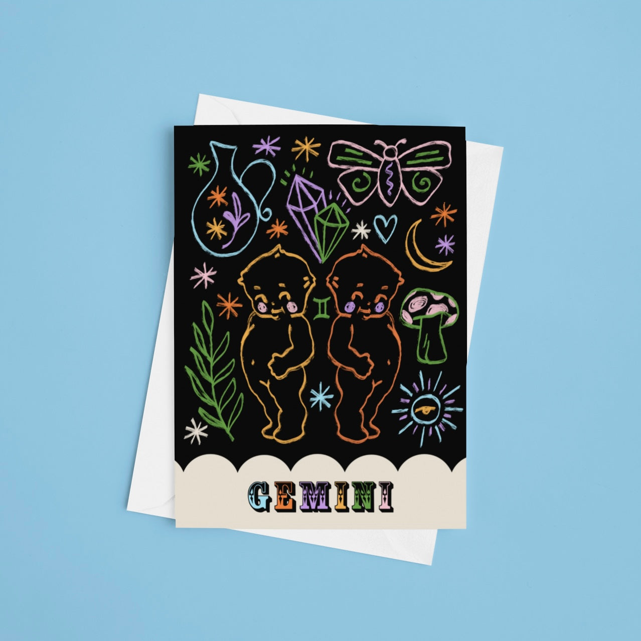 Gemini Zodiac Greeting Card