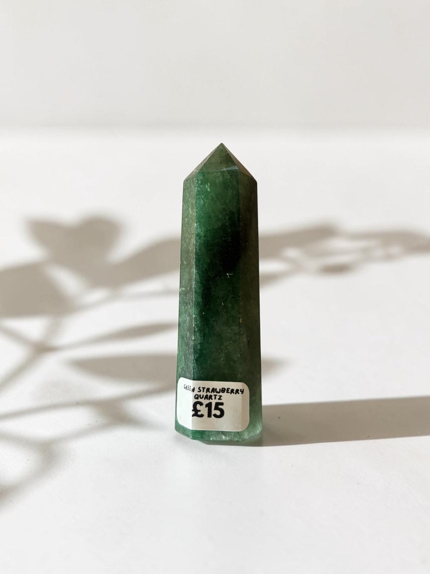 Green Strawberry Quartz Crystal Tower