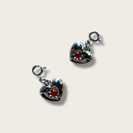 Heart Charm 1pc - Stainless Steel