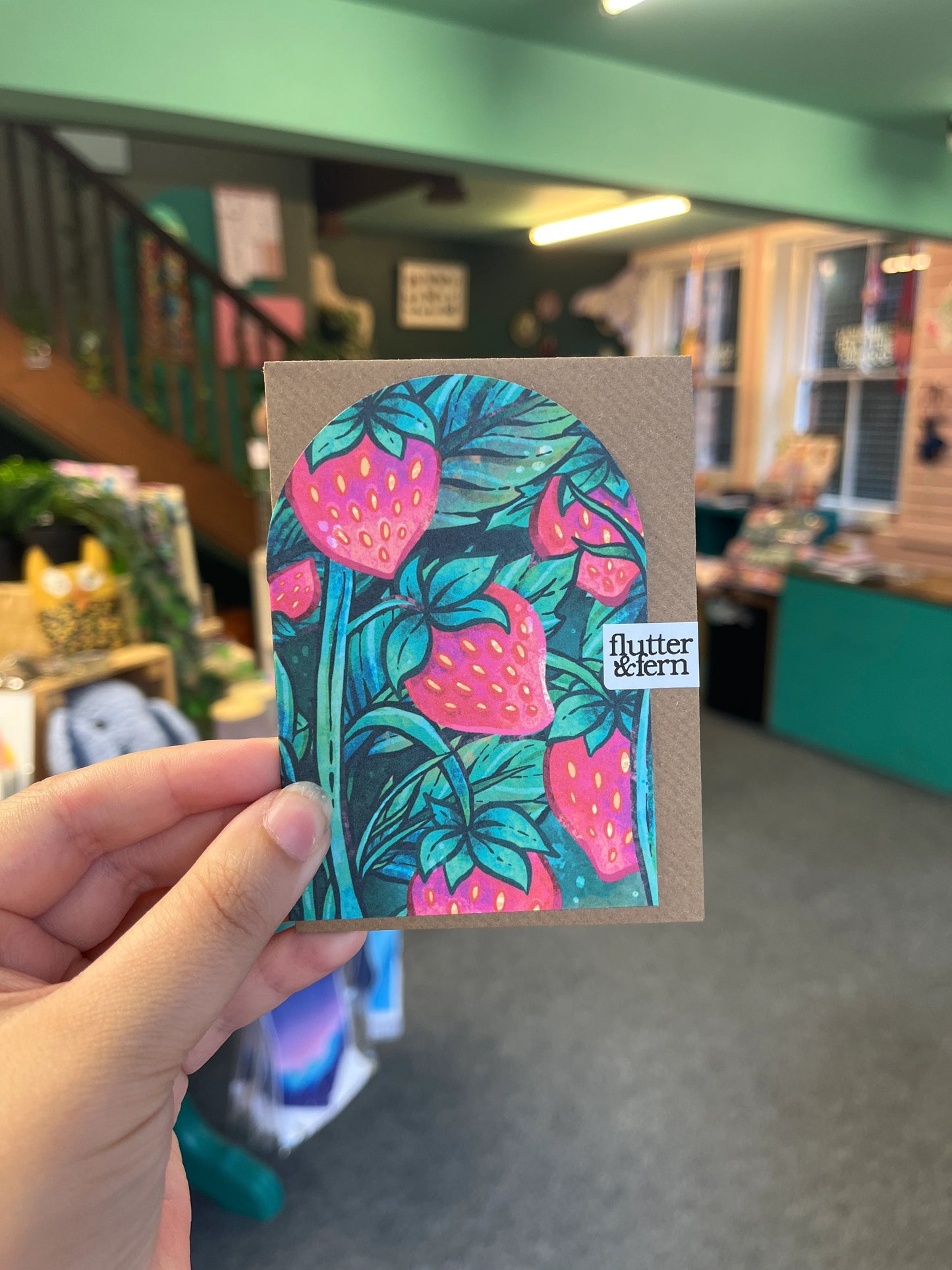 Strawberry Arch - Mini Greeting Card