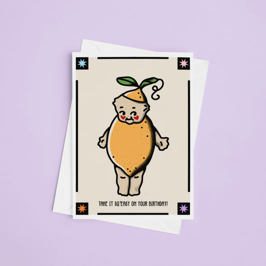 Lemon Birthday Kewpie Greeting Card
