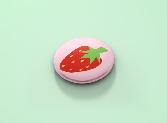 Strawberry Button Badge