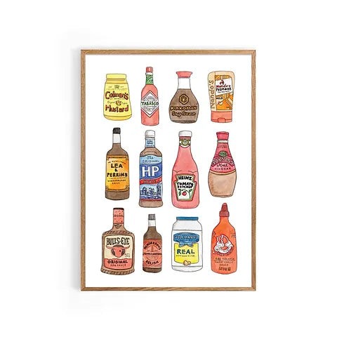 Condiments A4 Print