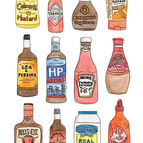 Condiments A4 Print