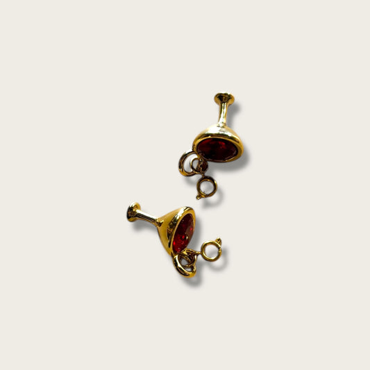Jewelled Wine Charm 1pc - 18k Gold Plated