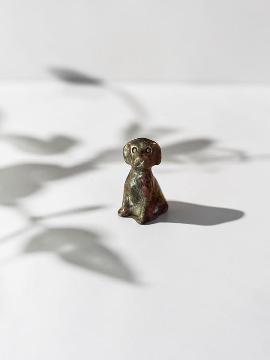 Pyrite Dog Crystal Carving