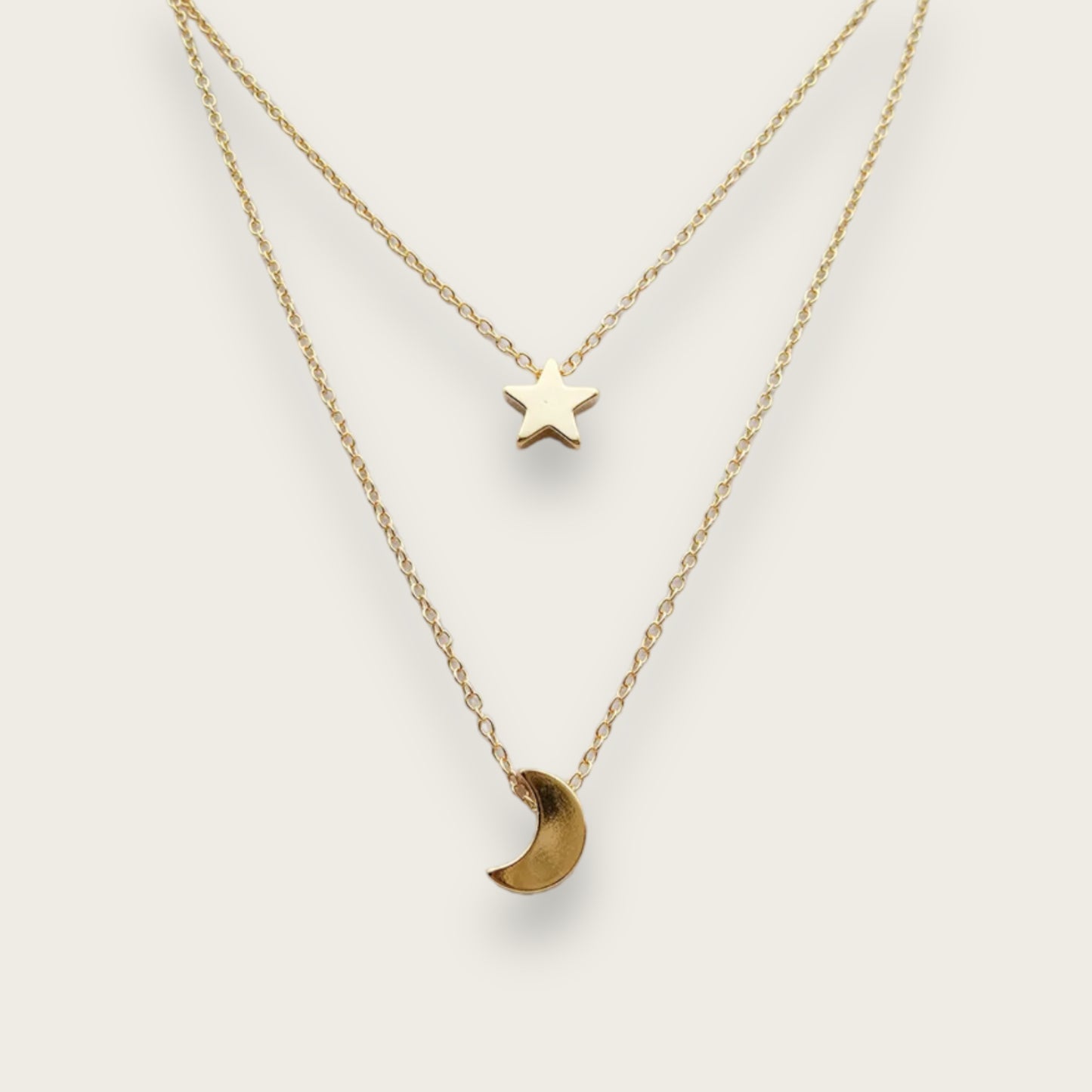 Moon & Star Layered Necklace