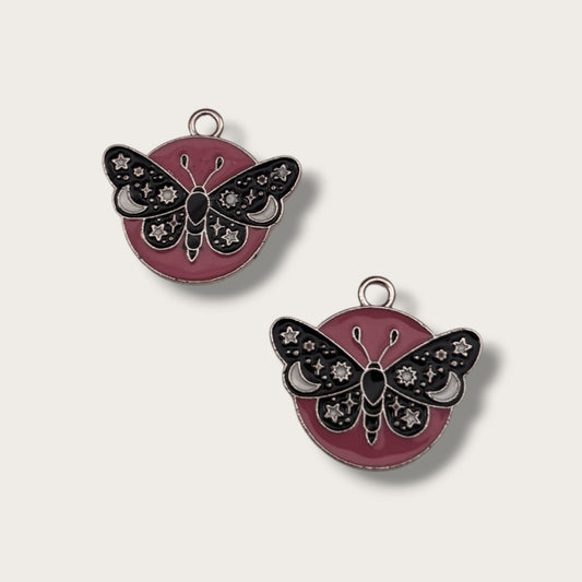Moth Charm 1pc - Gold/Silver Tone